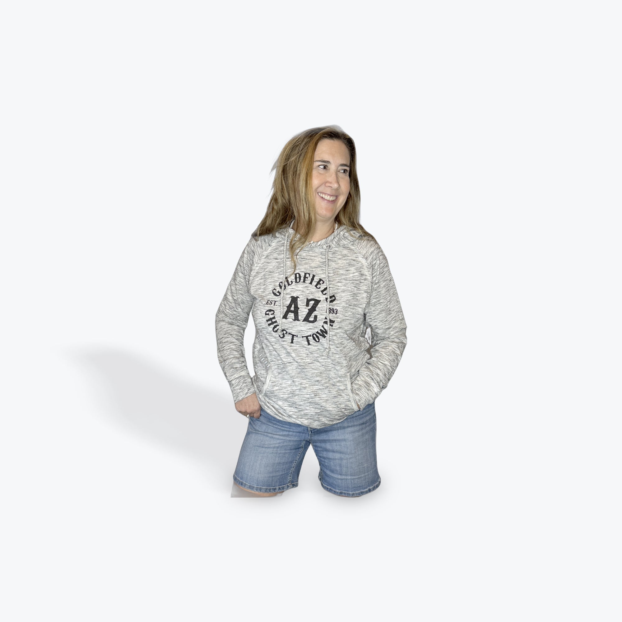 Miles Slub Hooded Tee-IRON