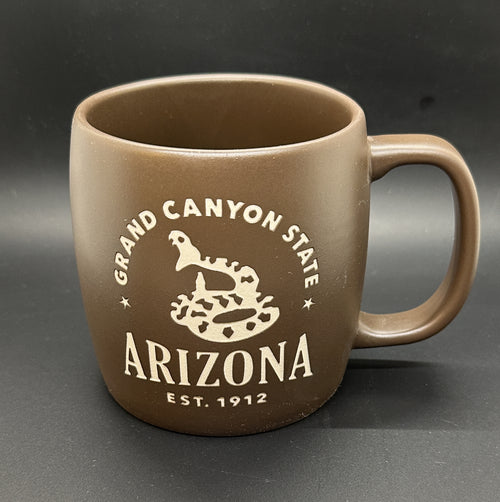 Arizona Etched Mug with Rattlesnake